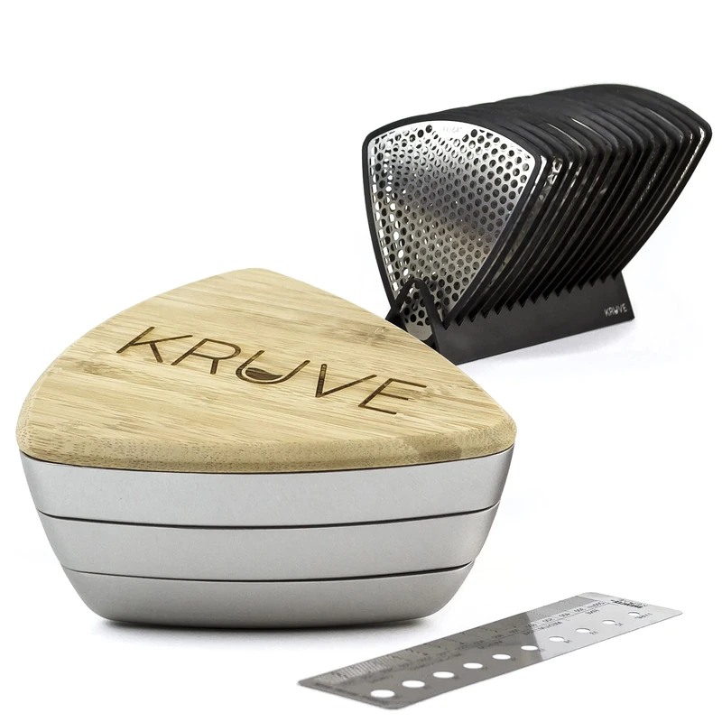 Kruve KVS2003Bean-S Sifter with 5 Grind, 10 Bean Sieve stand-Silver-KVS2003Bean-S, Stainless Steel, Silver