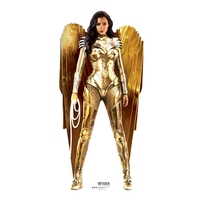 SC1672 Wonder Woman 1984 Gold Armour l Gal Gadot l Lifesize Cardboard Cutout With Free Mini Standee l Perfect for Fans, Collectors, Parties - Image 1