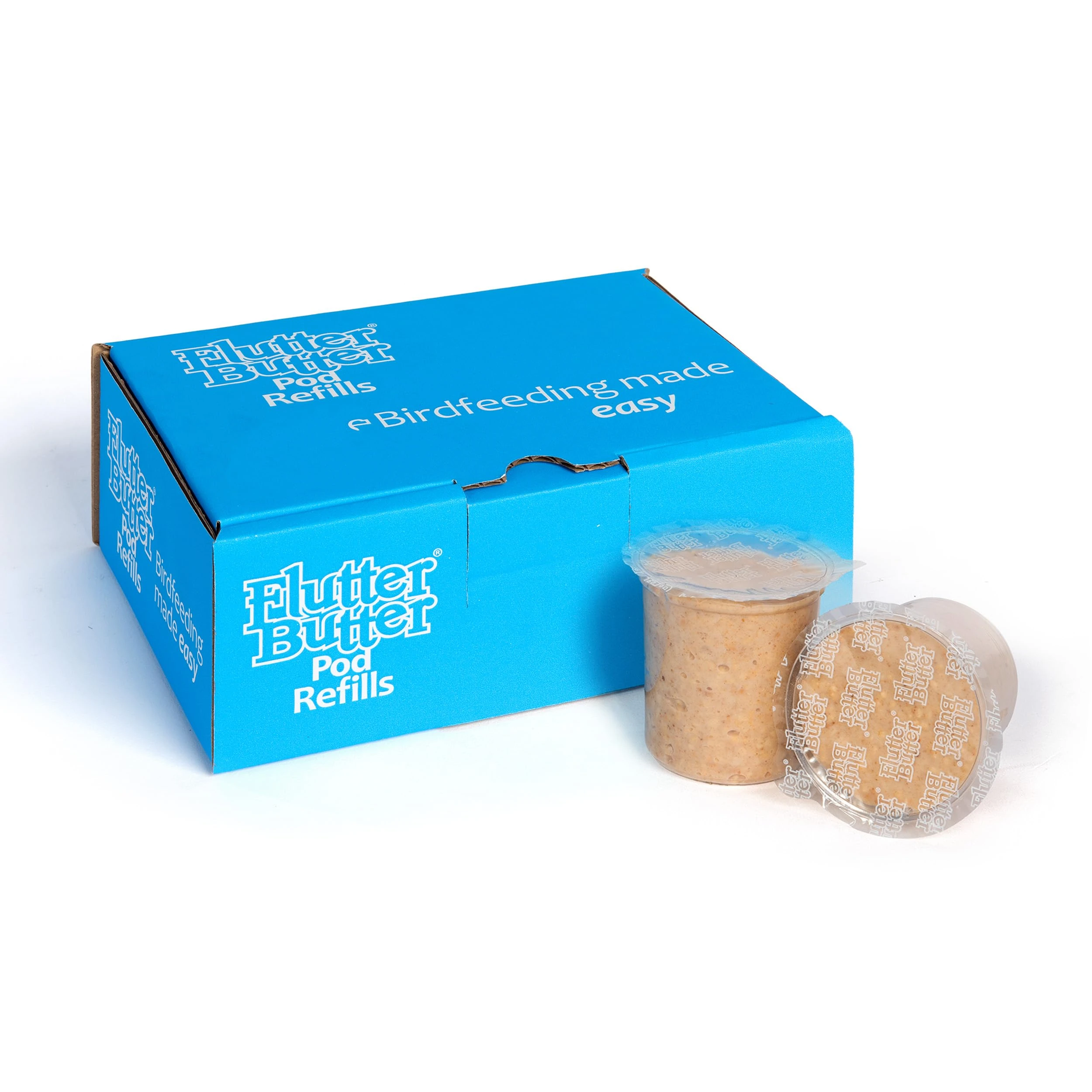 Jacobi Jayne Flutter Butter EcoRefills - Peanut Butter for Birds - Original Flavour Wild Bird Food - Ultra-Convenient Eco-Friendly Bird Feed - Pack of 6 Refills, Original