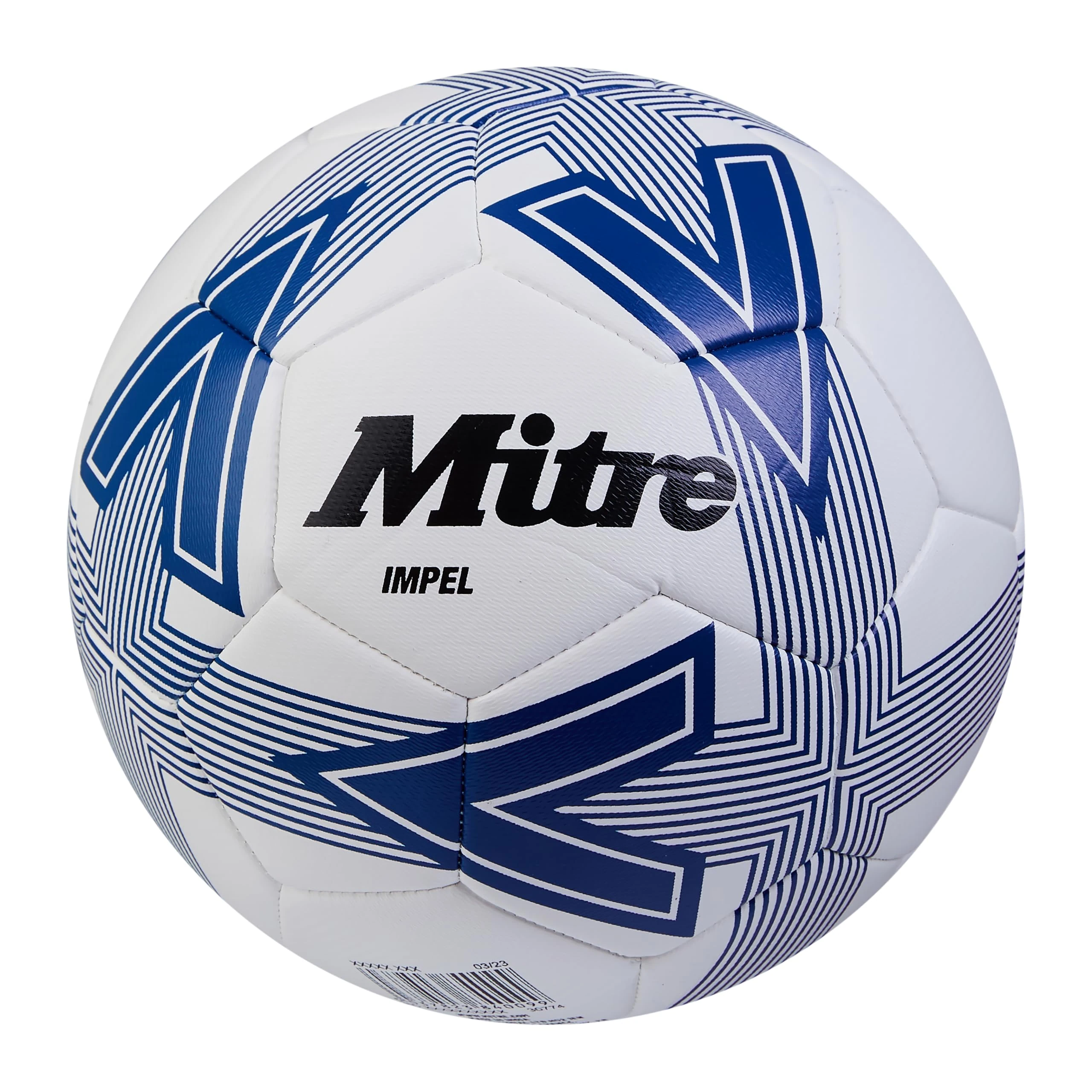 Mitre Impel L30P Unisex Football, White/Dazzling Blue/Black, 3