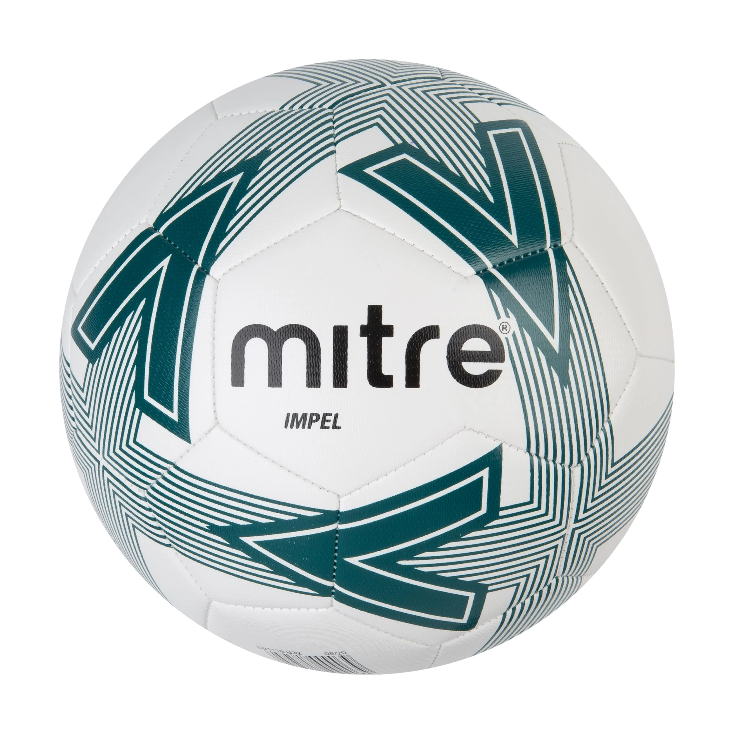 Mitre Impel L30P Unisex Football, White/Pitch Green/Black, 3