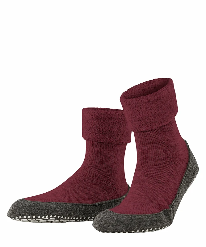 FALKE Cosyshoe M Hp Wool Grips On Sole 1 Pair Grip socks, Red Burnt Siena 8498, 10/11 UK