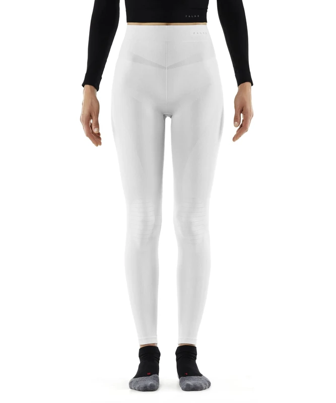 FALKE Women's Maximum Warm Long W TI Functional Yarn Quick Dry 1 Piece Base Layer Bottom, White (White 2860), M