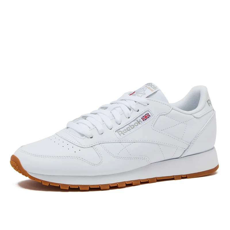 Reebok Men's Classic Leather Sneakers, Footwear White/Pure Grey3/Reebok Gum3, 5.5 UK