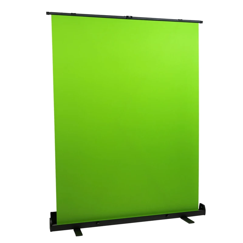 Rollei Extendible green screen for colour-based image release with the dimensions 145 cm x 190 cm. Green background for video recording.