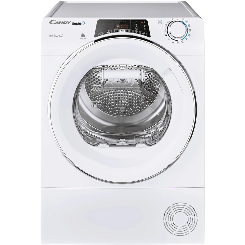 CANDY RapidÓ ROE H10A2TCE-80 Freestanding 10Kg Heatpump WIFI Tumble Dryer, Alexa enabled, White with Chrome Styling - Image 1