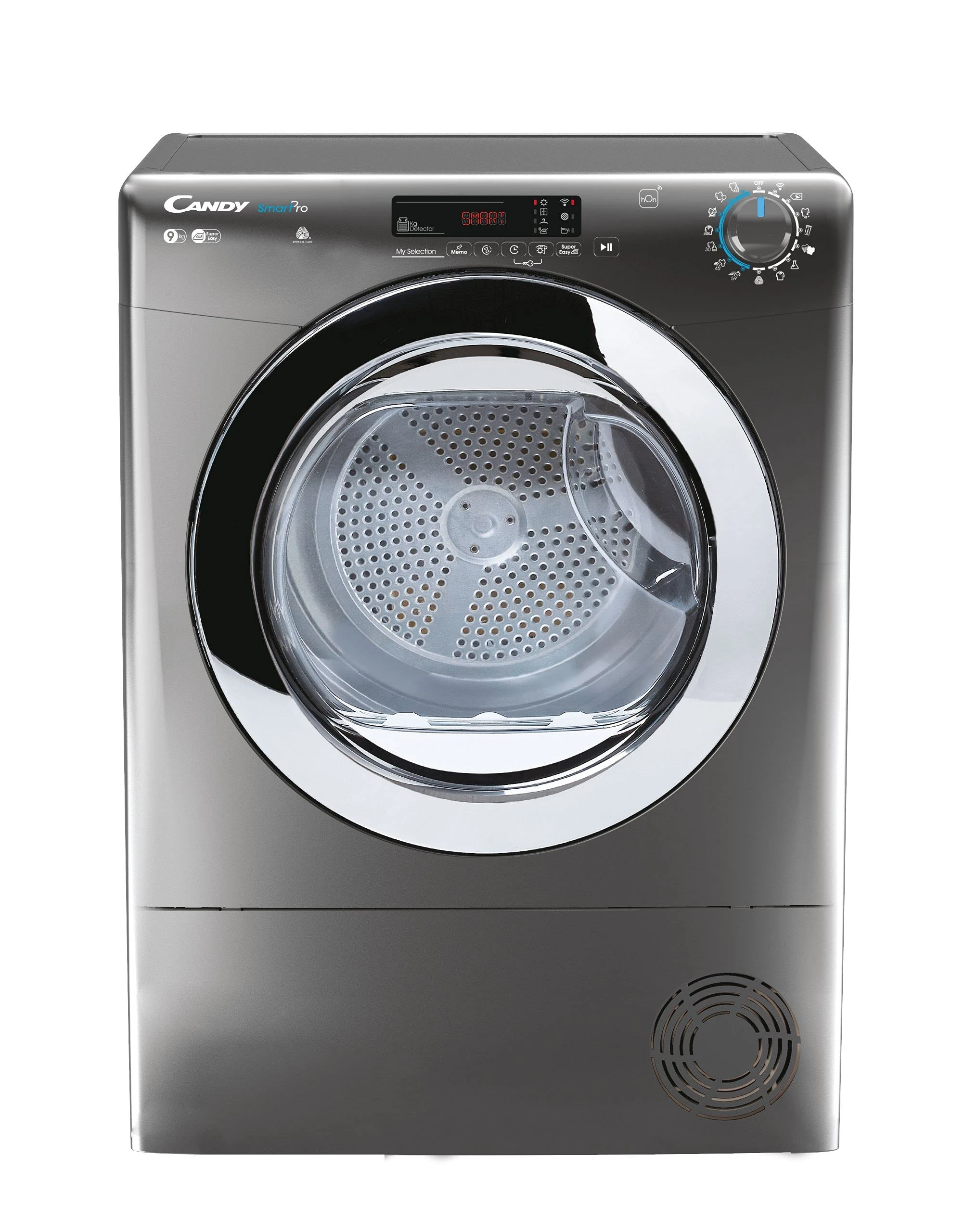 Candy Smart Pro CSOEC9DCRG Freestanding Condenser Tumble Dryer, WiFi Connected, 9 kg Load, Graphite