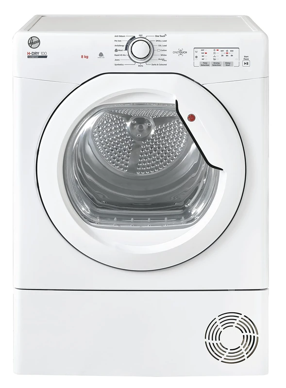 Hoover H-DRY 300 Freestanding Condenser Tumble Dryer, 8 Kg, Class B, NFC & hOn App, Advanced Care & Scan to Care, White, 59.6x60.7x85 cm - HLEC8LG-80