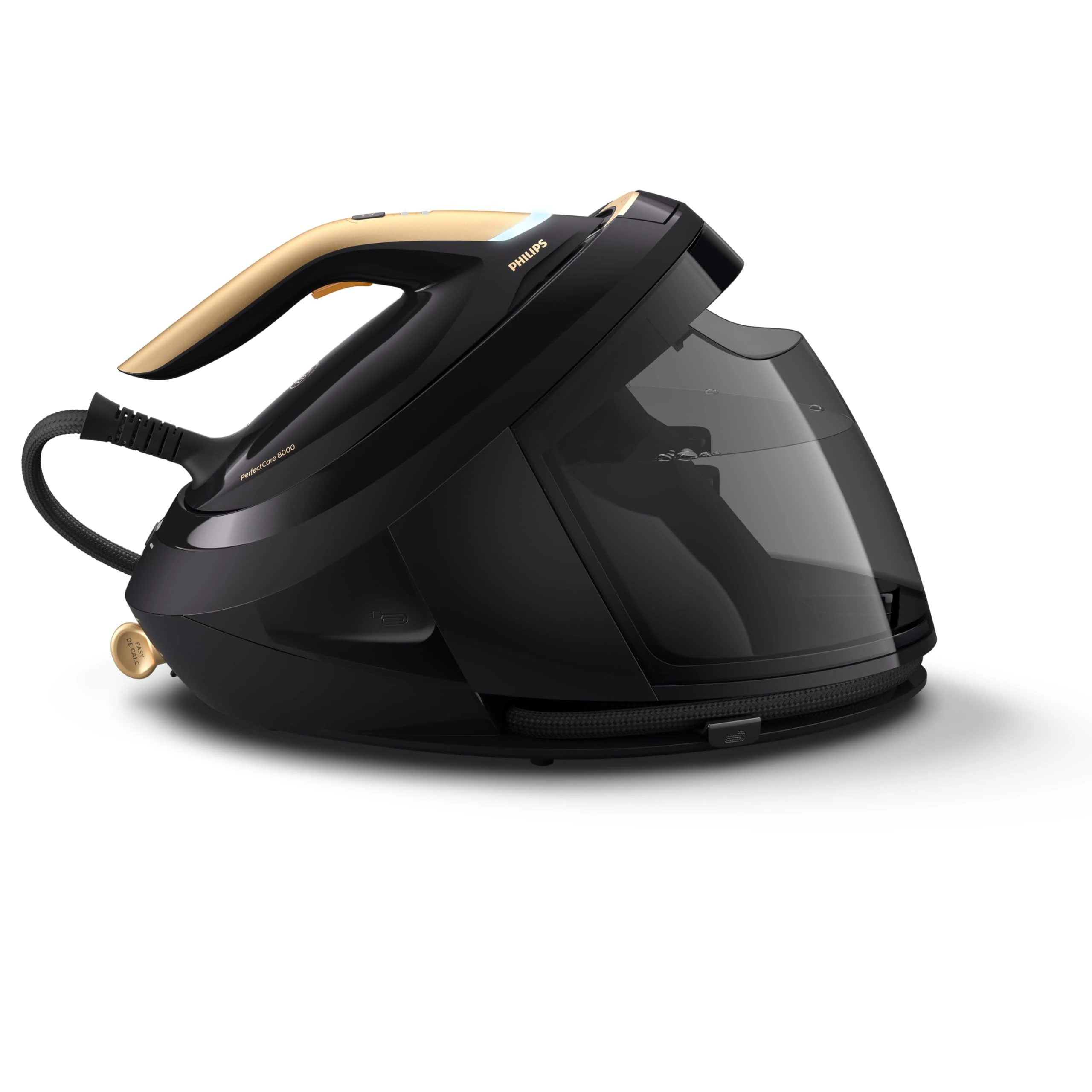 Philips PerfectCare Steam Generator Iron 8000 Series, Speed Mode, Intelligent Automatic Steam, Automatic Vertical Steam, Guaranteed no Burns (PSG8130/80)