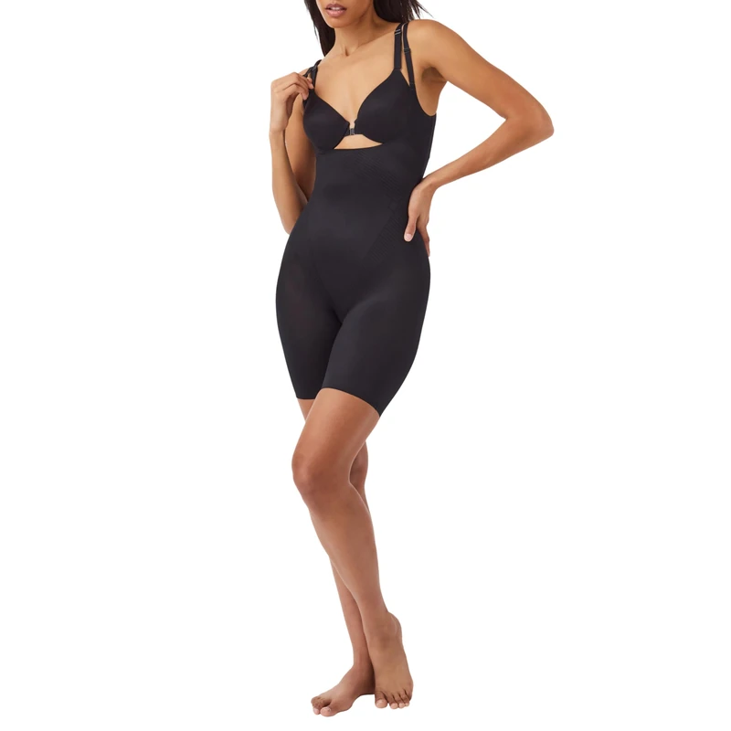 Spanx Women's Unterwäsche Shapewear Bodysuit, Black, One Size