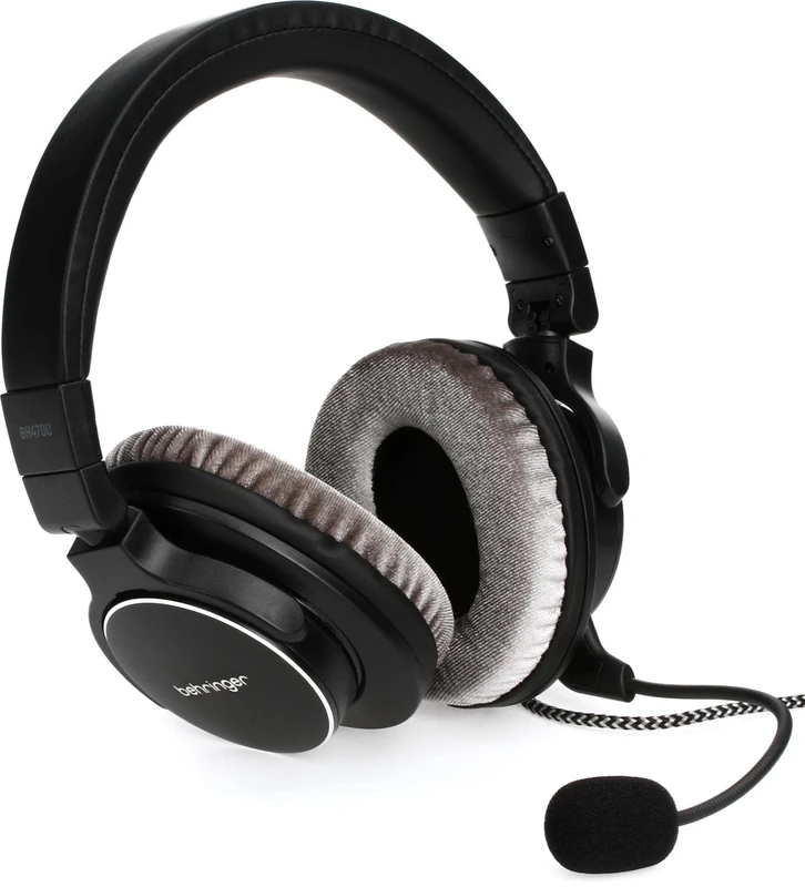 Behringer BH470U Headphones Premium Stereo Headset with Detachable Microphone and USB Cable