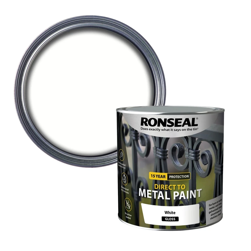 Ronseal Direct to Metal Paint White Gloss 2.5L