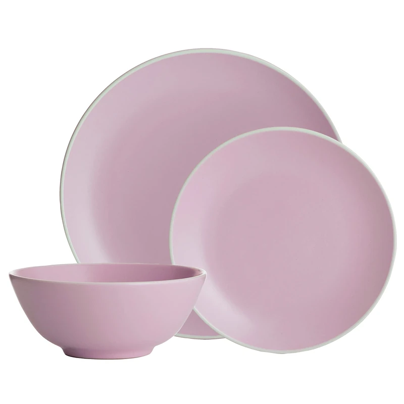 Mason Cash Classic Collection Pink 12-Piece Dinner Set - Image 1