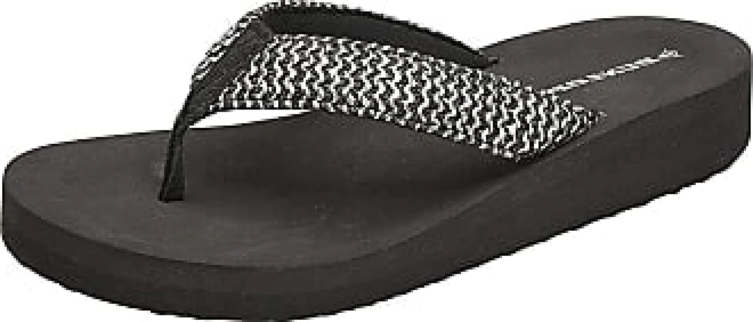 New Ladies Eva Toe Post Flip Flop Womens Pool Beach Slipper Water Proof Shoes (6 UK, Black, numeric_6)