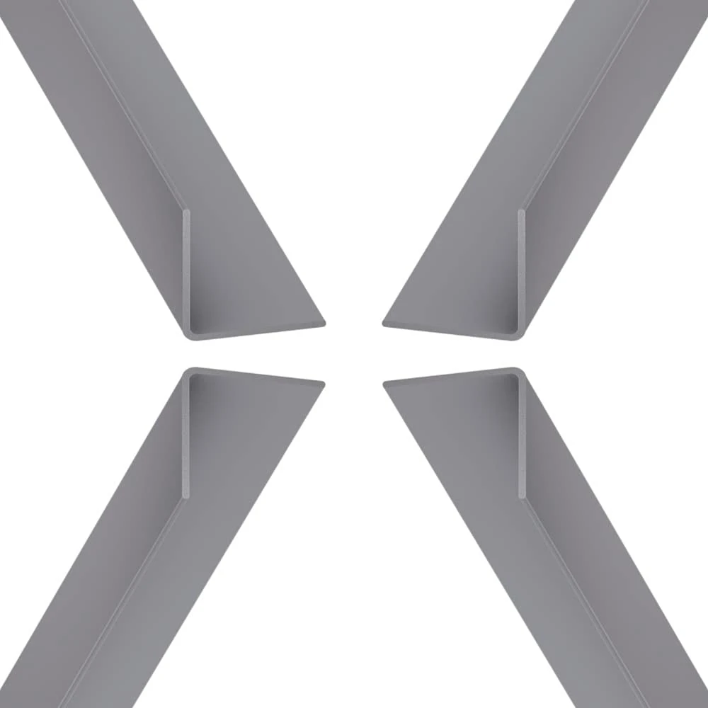 Plastic Corner Trim 10mm x 10mm - PVC Rigid Angle Cover Trim - 90 Degree Angle Edge -1 Metre Length - Grey