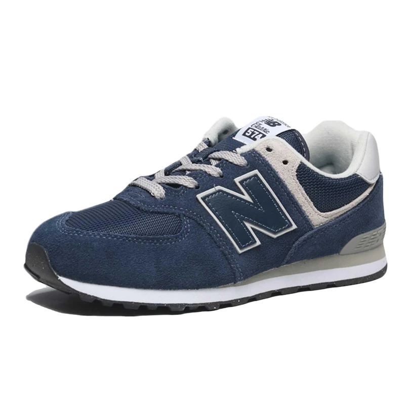 New Balance Boys 574 Sneaker, Navy, 3.5 UK
