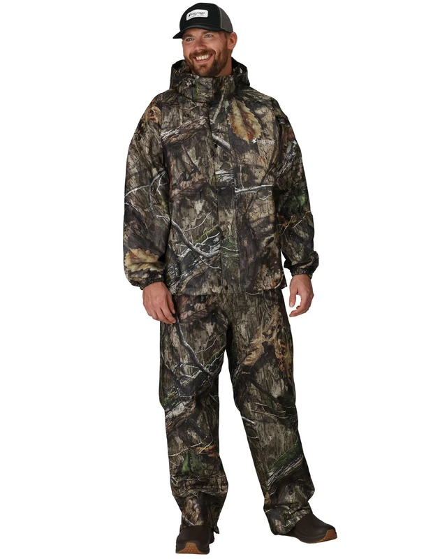 FROGG TOGGS Men's Classic All-Sport Waterproof Breathable Rain Suit Rainwear, Mossy Oak DNA, M