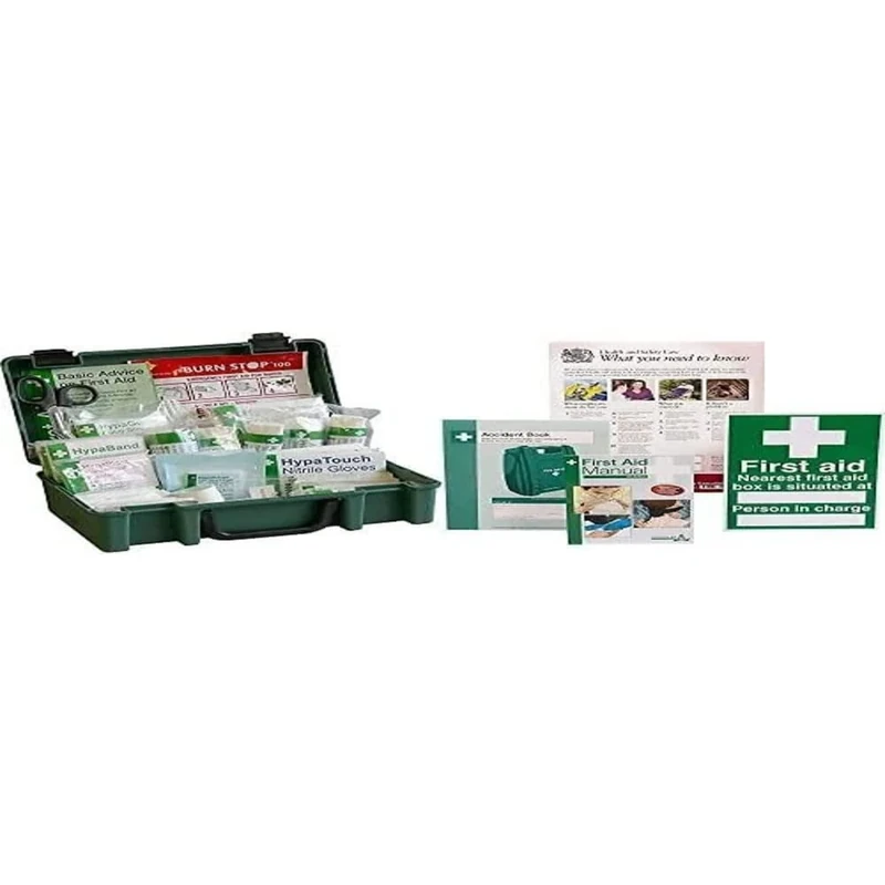 Safety First Aid Group Economy Workplace First Aid Kit BS 8599 Compliant, Small with HSE Compliance Supersize Kit, Bundle