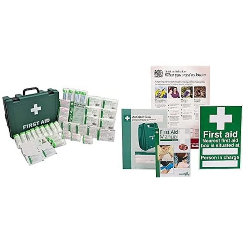 Safety First Aid Group HSE Economy 21-50 Persons First Aid Kit with HSE Compliance Supersize Kit Bundle