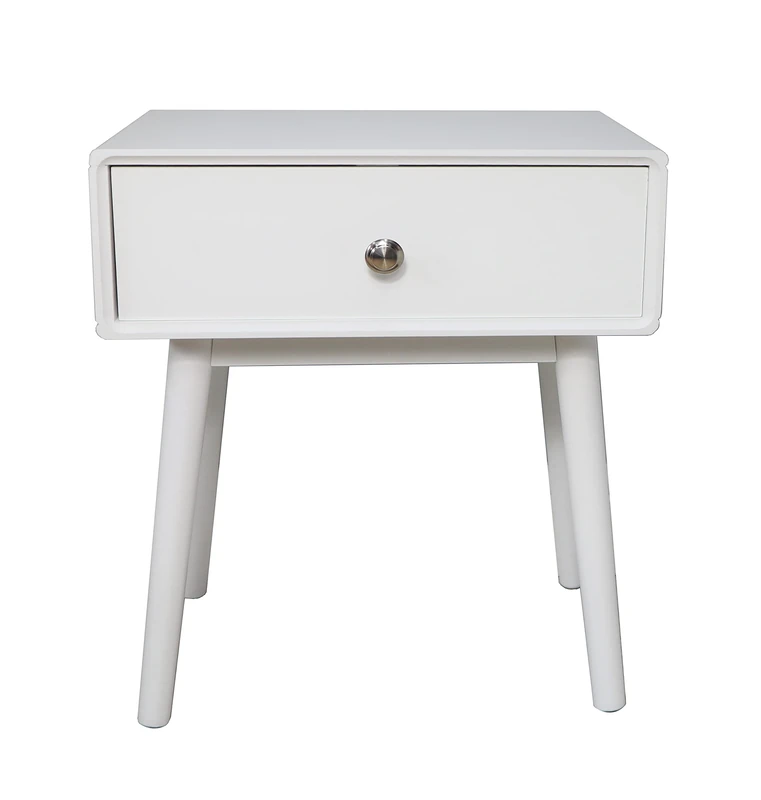 ASPECT Niva Bedside Table With One Drawer (White)