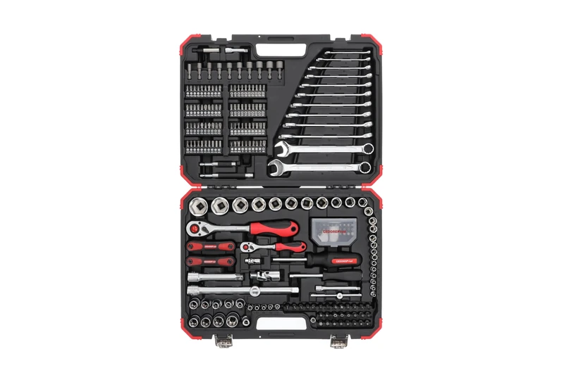 GEDORE red 232-piece Socket spanner set, 1/2" 1/4" drive, Adapter tool, Ratchet sockets bit holder bits, R69003061, R46003232 - Image 1