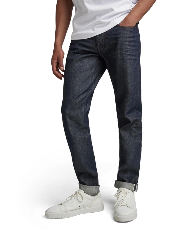 G-Star Men's 3301 Slim Selvedge Jeans, Blue (3d raw denim 51014-B454-1241), 28W / 32L