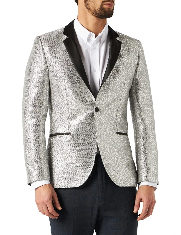 HUGO Men's Blazer - Silver - 36L - Image 1