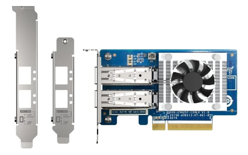 QNAP QXG-25G2SF-CX6 NIC - Supports SR-IOV and RoCE for Improved Network and VMware Virtualization Environments