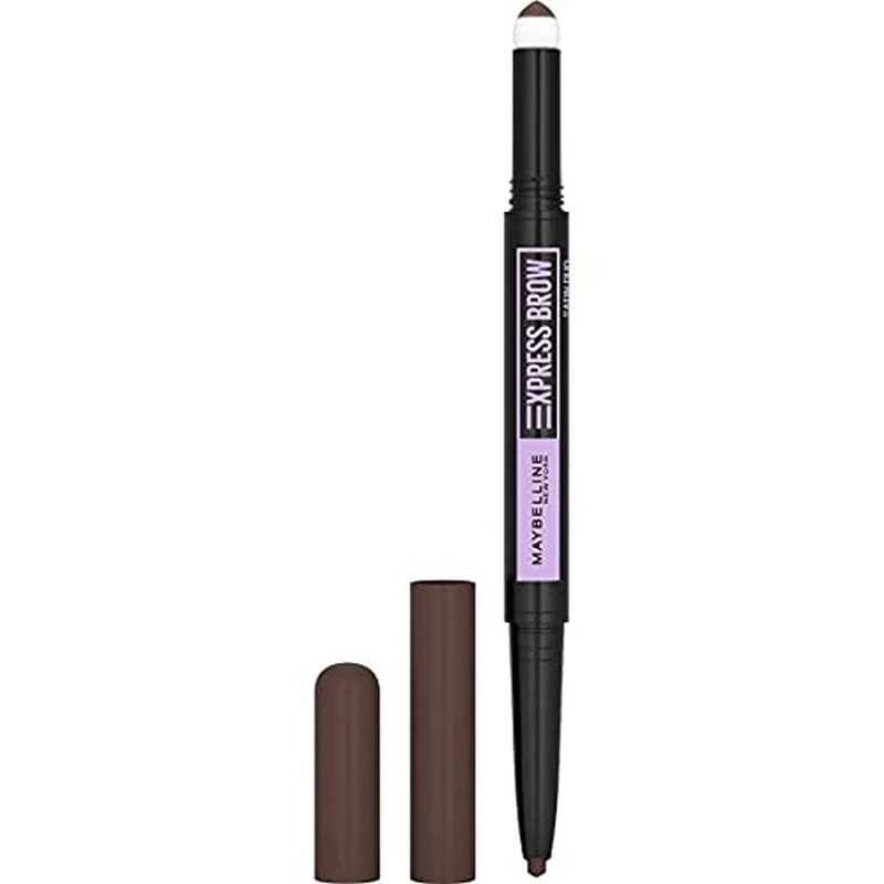 Maybelline New-York Eyebrow Pencil Express Brow Satin Duo Pencil and Powder Shade Dark Brown (04)