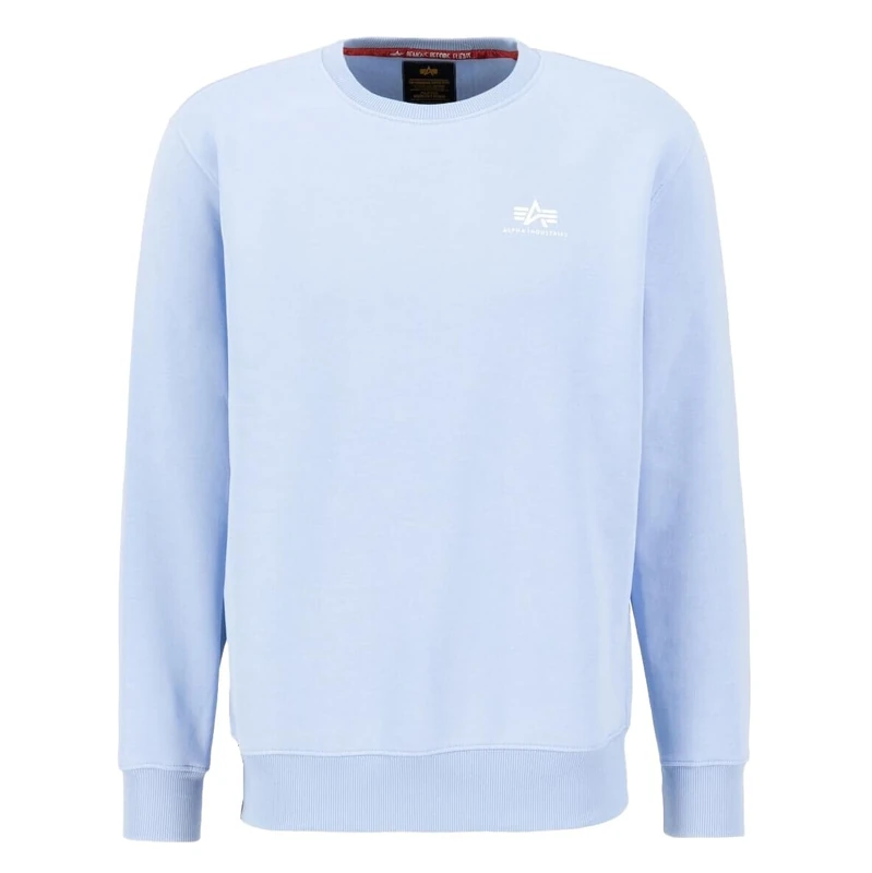 Alpha Industries Basic Sweater Small Logo Sweatshirt for Men Light Blue