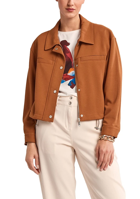 Comma Women's Jacke Langarm Long Sleeve Jacket, 8744 Toffee, 42 - Image 1