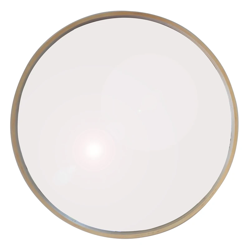 Round Wood Accent Wall Mirror/Vanity Mirror/Bathroom Mirror (Natural, 59 dia x 4.5 cm)