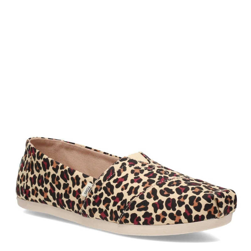 TOMS Alpargata Womens Canvas Espadrilles Beige/Leopard
