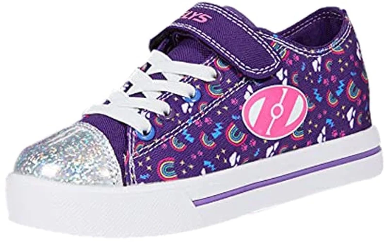 Heelys Girl's Snazzy X14 Sneaker, Purple Multi Rainbow, 3 UK