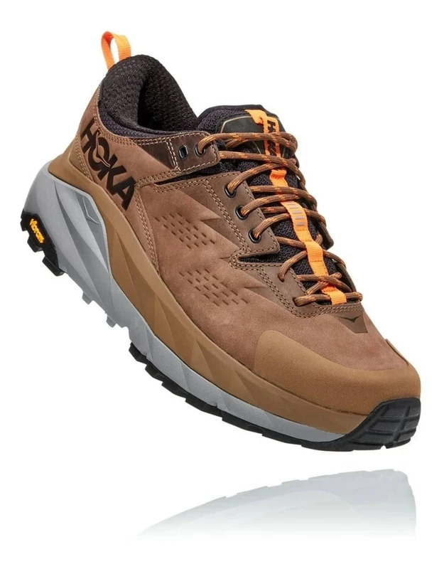 HOKA Unisex Sky Kaha Low GTX Men's Hiking Shoes, Otter Persimmon Orange, 44 EU