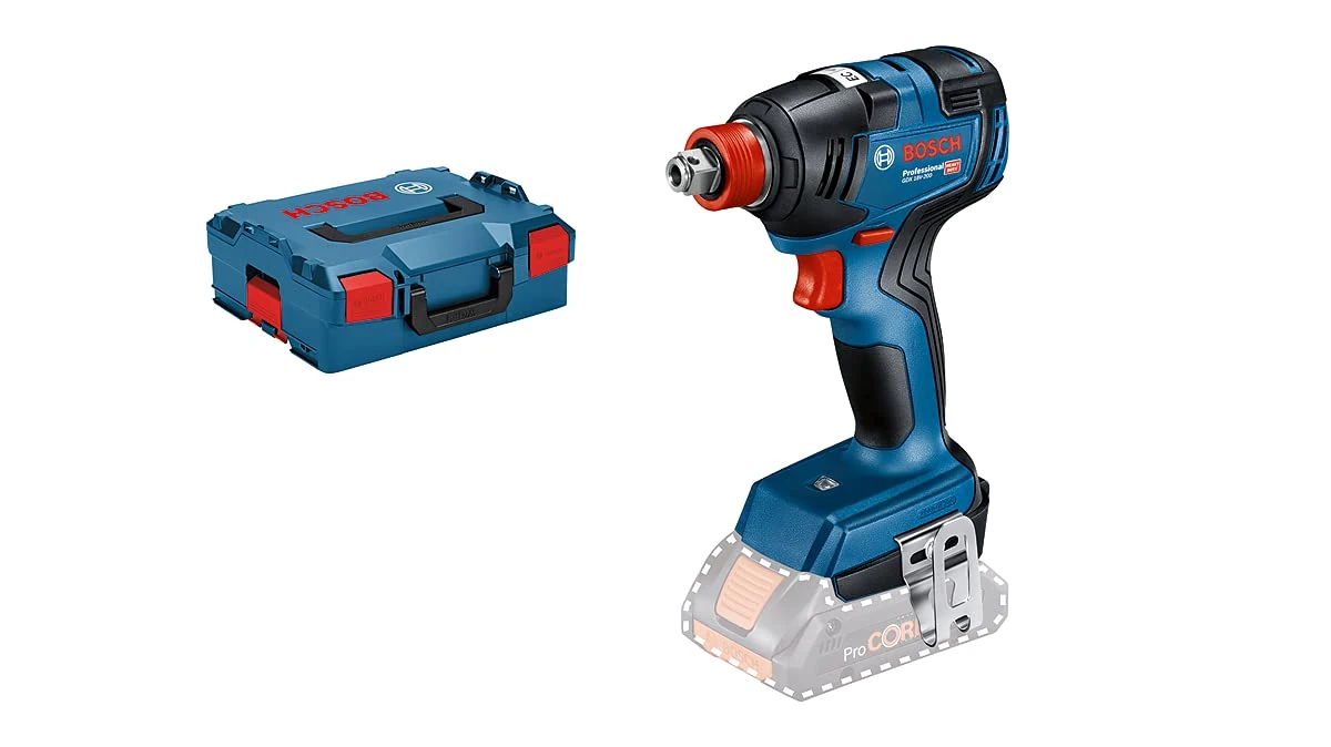 Bosch Professional 18V System Cordless Impact Driver GDX 18V-200 (max. torque of 200 Nm, incl. L-BOXX 136, without battery/charger)