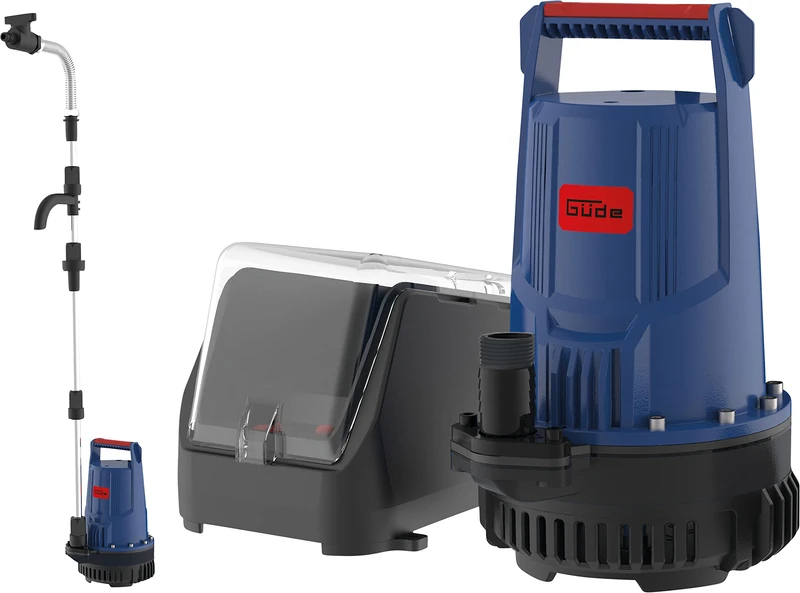 Güde 58567 Battery Rain Barrel Pump 18-0 (18 V, 2000 l/h, Max. Delivery Height 7 m, Cable Length 3 m, Max. Immersion Depth 2.5 m)