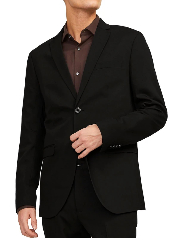 JACK & JONES Men's Jprfranco Blazer Noos Business Jacket, Black, 40 UK