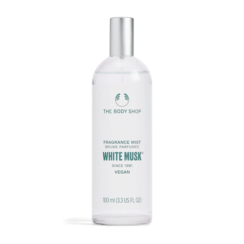 The Body Shop White Musk Fragrance Mist (1x 100ml), Fresh Floral Body Mist for Women, Everyday Musk & Jasmine Mist, Light Body Spray, Vegan Women’s Body Care
