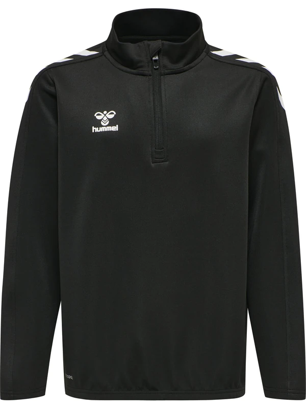 hummel Kids Half Zip Poly Top Junior Black 11-12 Years