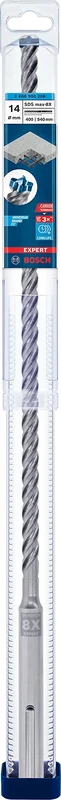 Bosch 1x EXPERT SDS max-8X Hammer Drill Bit (for Soft stone, Hard stone, Ø 14.00 mm, Professional Accessory Rotary Hammer Drill)