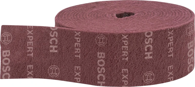 Bosch 1x EXPERT N880 Fleece Roll (for Steel sheets, Stainless steel, Width 115 mm, Length 10 m, Professional Accessory Hand Sanding) - Image 1