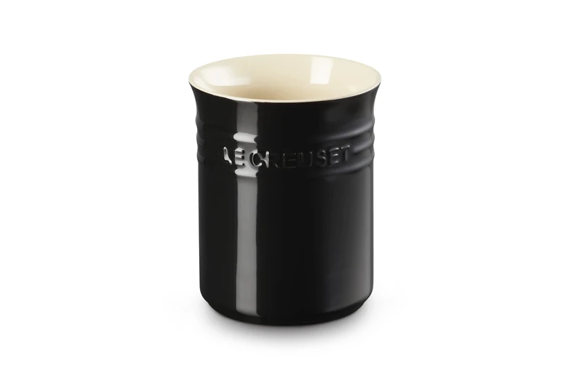 LE CREUSET Stoneware Small Utensil Jar, 1.1 Litres, Black Onyx, 71501111400001