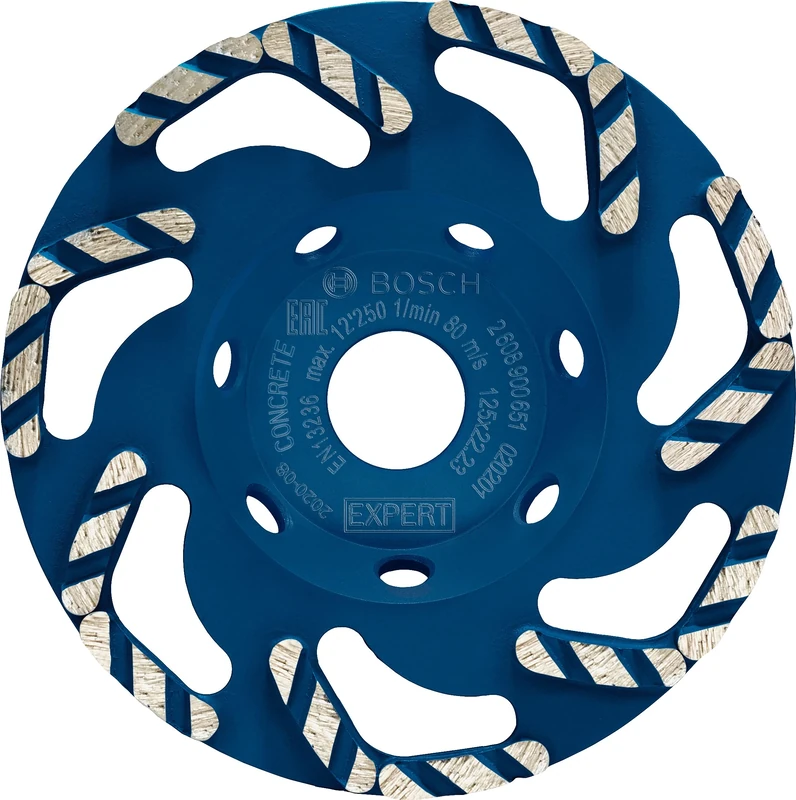 Bosch 1x EXPERT Concrete Diamond Grinding Heads (for Concrete, Concrete, Ø 125 mm, Professional Accessory Concrete Grinder)