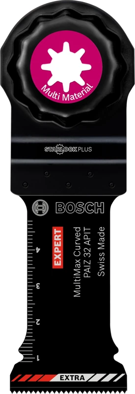 Bosch 1x EXPERT MultiMax PAIZ 32 APIT Plunge Cut Blades (for Stainless steel sheets, Fibre plastics GFK, CFK, Width 32 mm, Professional Accessory Multitool)