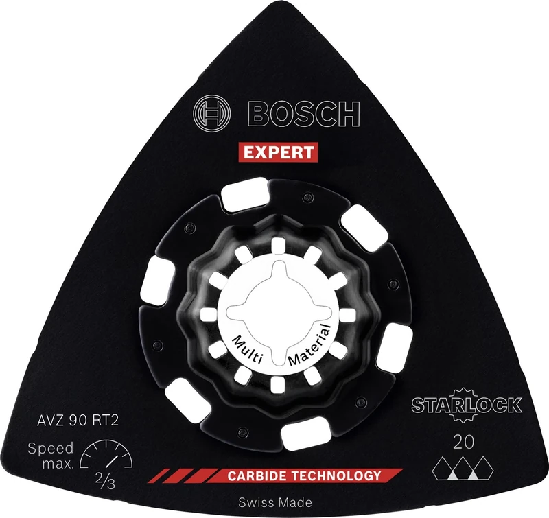 Bosch Professional 10x Expert Sanding Plate AVZ 90 RT2 Multitool Blades (for Mortar, Ø 90 mm, Grit 20, Accessory Multitool)