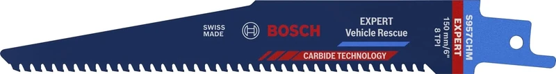 Bosch Professional 10x Expert ‘Vehicle Rescue’ S 957 CHM Reciprocating Saw Blade (for Glass, Tough steel, Length 150 mm, Accessories Reciprocating Saw)