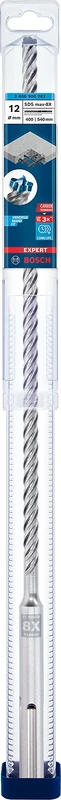 Bosch 1x EXPERT SDS max-8X Hammer Drill Bit (for Soft stone, Hard stone, Ø 12.00 mm, Professional Accessory Rotary Hammer Drill)