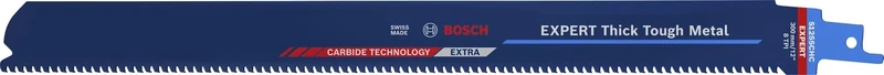 Bosch Professional 10x Expert ‘Thick Tough Metal’ S 1255 CHC Reciprocating Saw Blade (for Tough steel, Cast iron, Length 300 mm, Accessories Reciprocating Saw)