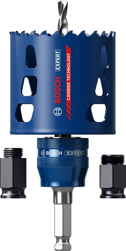 Bosch 1x EXPERT Tough Material Hole Saw Starter Kits (for Wood with metal, Brick, Ø 51 mm, Professional Accessory Impact Drill/Driver, Screwdriver)